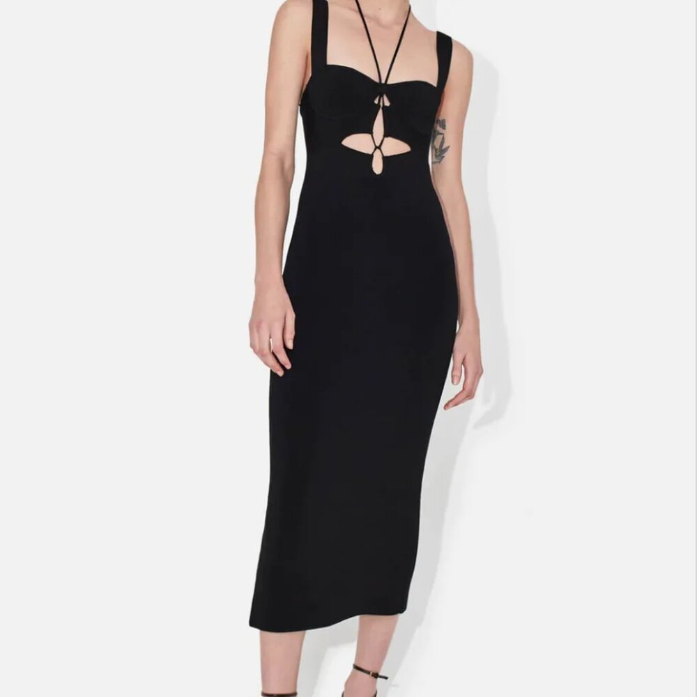 Galvan London Square Neckline Long Dress Size: XS
